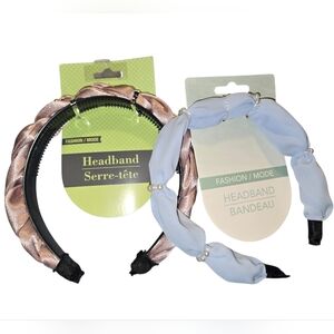 3 Hair Accessories For $10- Headbands Set 1 Pink and 1 Blue